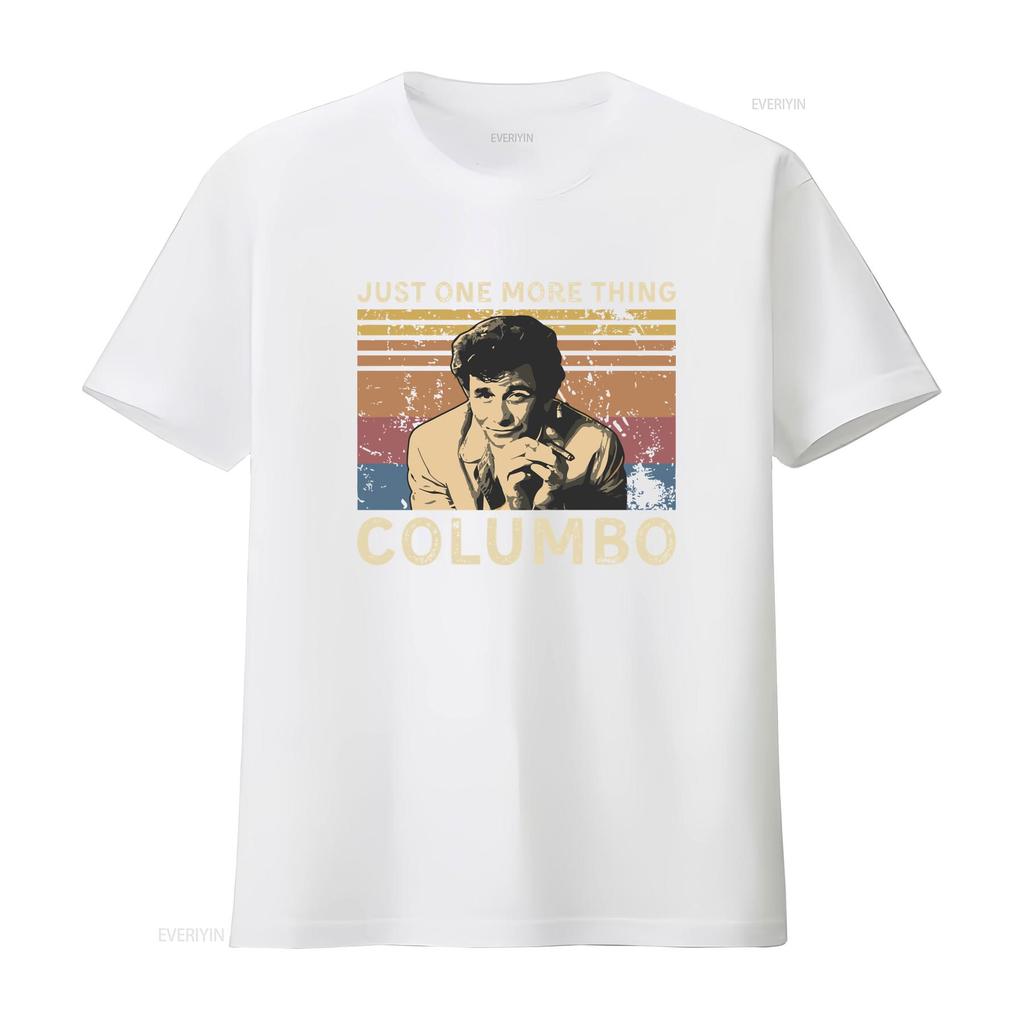JUST ONE More Thing Columbo Vintage T Shirt SweaT Vintage Washed Homme Unisex Streetwear Stretched Top For Everyday Wear Casual