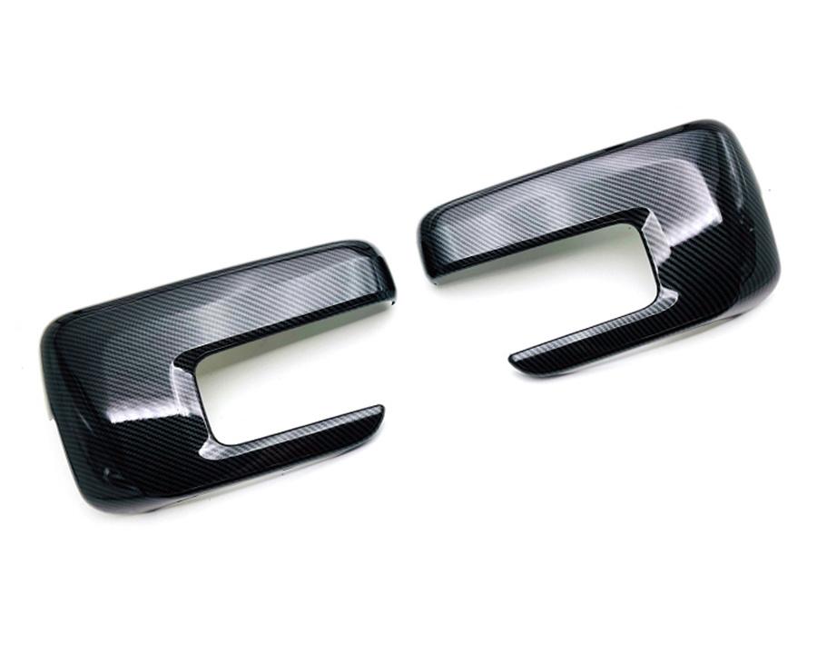 2pcs ABS Carbon Fiber Look Rear View Mirror Covers For Ford F-150 F150 2021-2022
