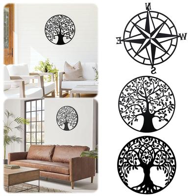 Simple Line Wall Art Metal Nautical Compass Wall Art Creative Minimalist Iron Craft Home Decoration