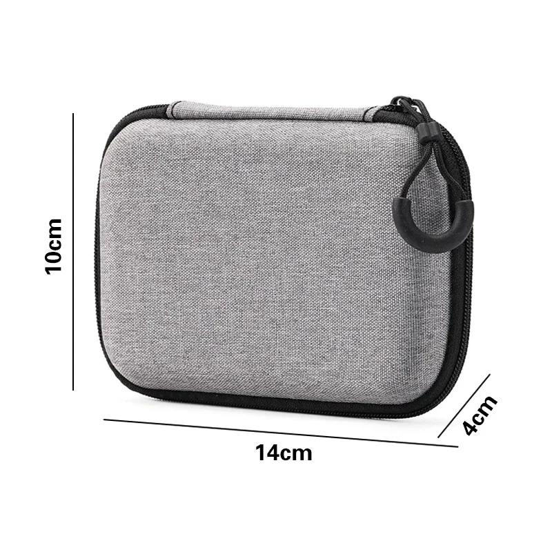 Portable Shockproof Mini Round Coin  Storage Bag Women Men Mini Earphone Charger Case Data Cable Organizer Case