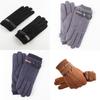 Winter Mens Thick Fleece Lined Leather Touchscreen Gloves For Outdoor Commuting