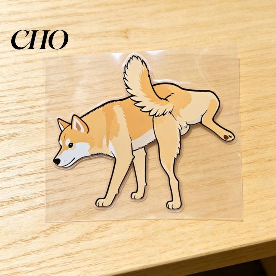 Dog Shape Car Sticker Peeing Stickers Cute Animal Waterproof PVC Sunproof Decal for Cars Trucks Windows Walls Laptops Pet Lover