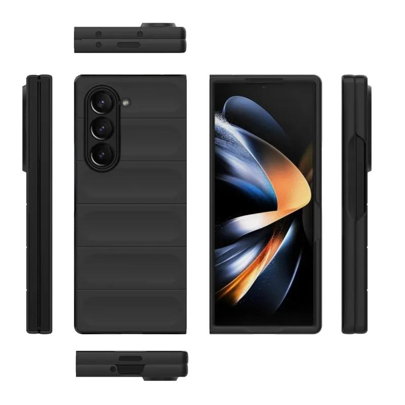 Case For Samsung Galaxy Z Fold 7 6  4 Galaxy Z Flip 7 6  4 Silicone Protective Cover Coque Capa Fundas