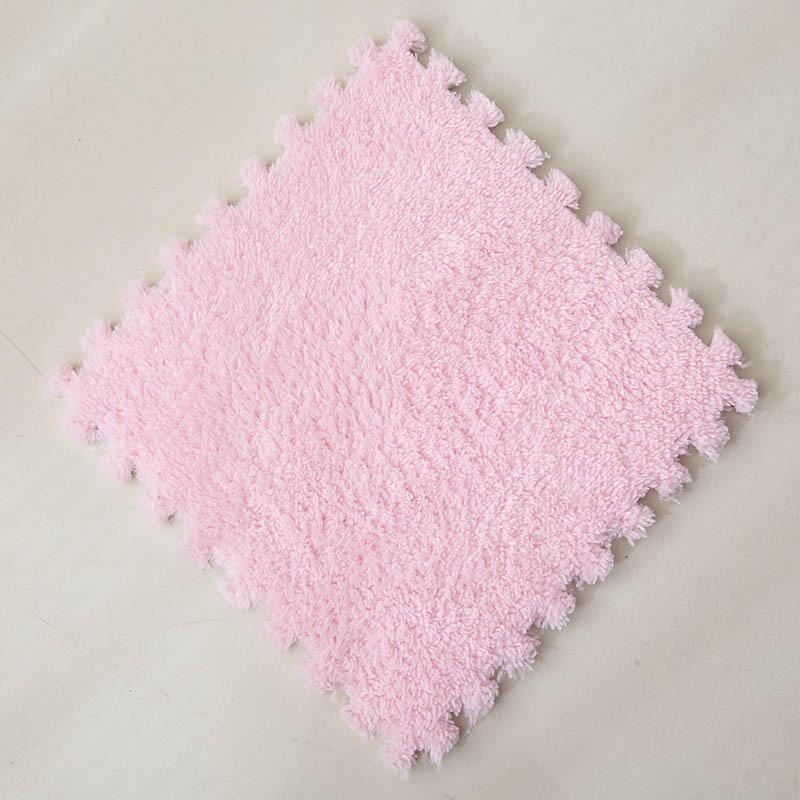 20pcs 30*30cm Living Room Bedroom Plush Carpet Soft Plush Baby Play Mat EVA Foam Plush Carpet Shockproof Pad Jigsaw Puzzle Mat