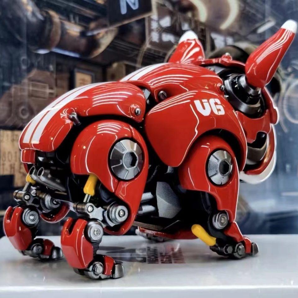 Mechanical Dog Figure Doll Cartoon Anime Bulldog Joint Movable Cute Pet Tide Play Office Model Car Ornament Gift Kids Funny Toy