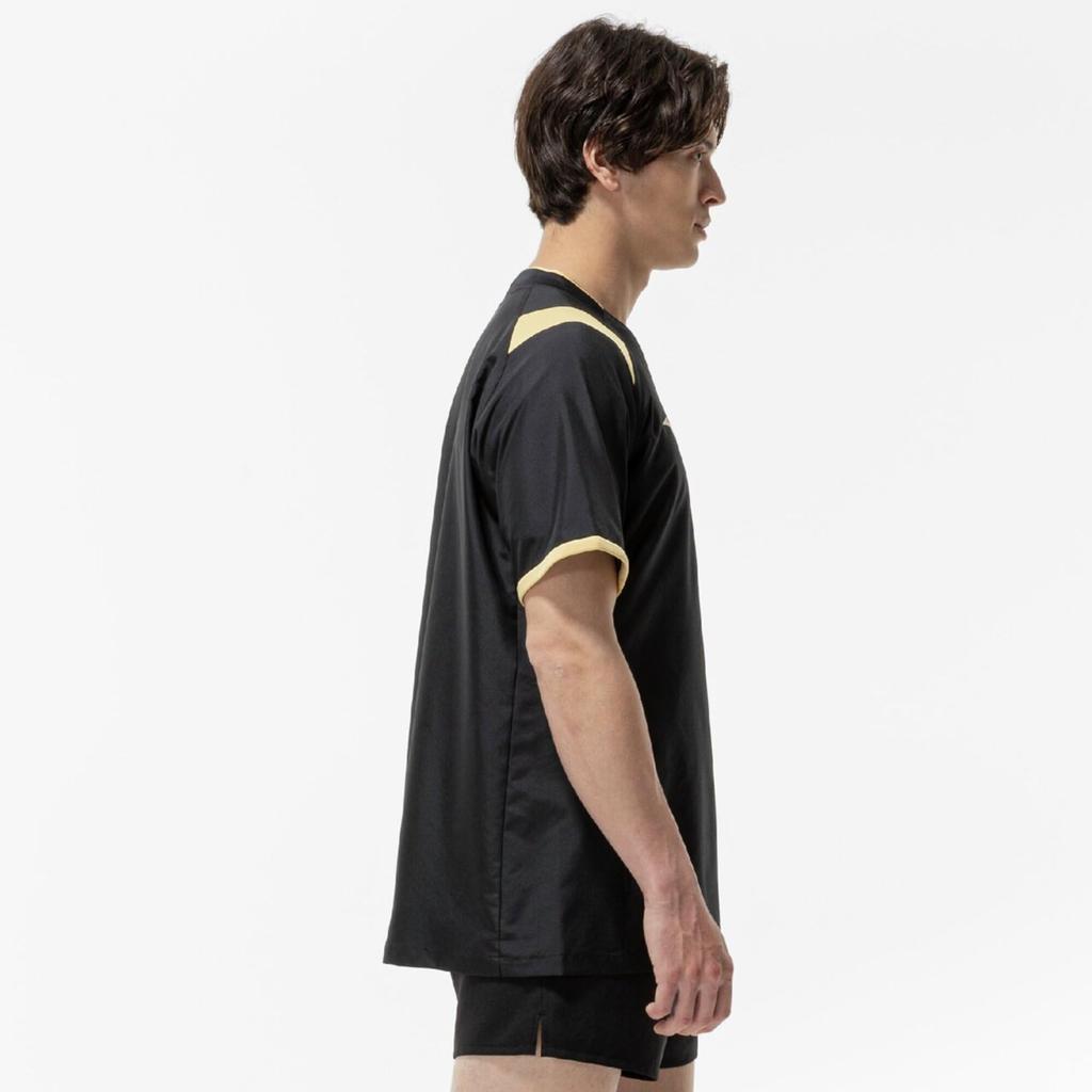 Volleyball wear BASIC short-sleeved training top V2MEB530 Unisex Black x Gold L