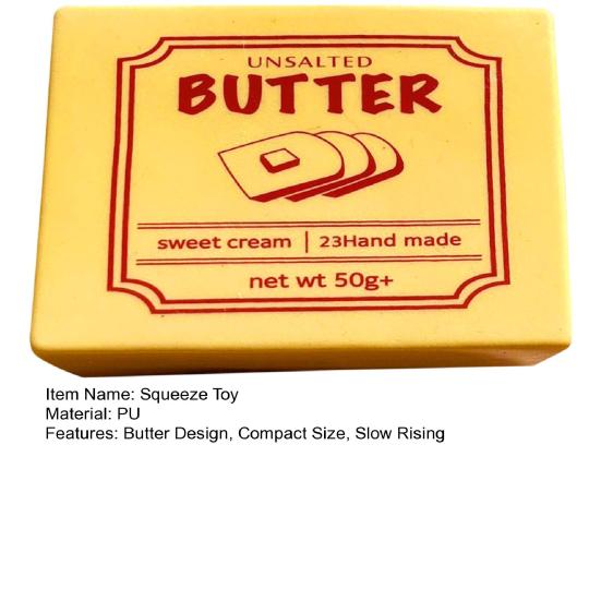 1/2/3Pcs Squeeze Toy Butter Block Slow Rising Stress Relief Toy PU Material Soft Squeeze Toy Desktop Decoration Fun Fidget Gift
