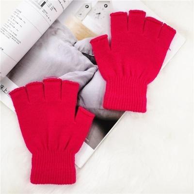 Halbfinger Magische Handschuhe Fäustlinge Winter Warm Gestrickt Fingerlos Damen Herren Accessoires