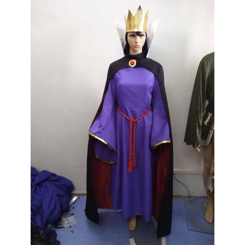 

Xinboyuan Queen s Magic Mirror Cosplay Costume Poison Queen Cosplay Set Snow White Queen Performance Costume Queen of Poison (Dress + Belt + Cloak + Crown) S