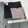 THOM BROWNE FGC402V-06146 Gray Plain Weave 4-Bar Pleated Mini Skirt Skirt 34 grayUsed