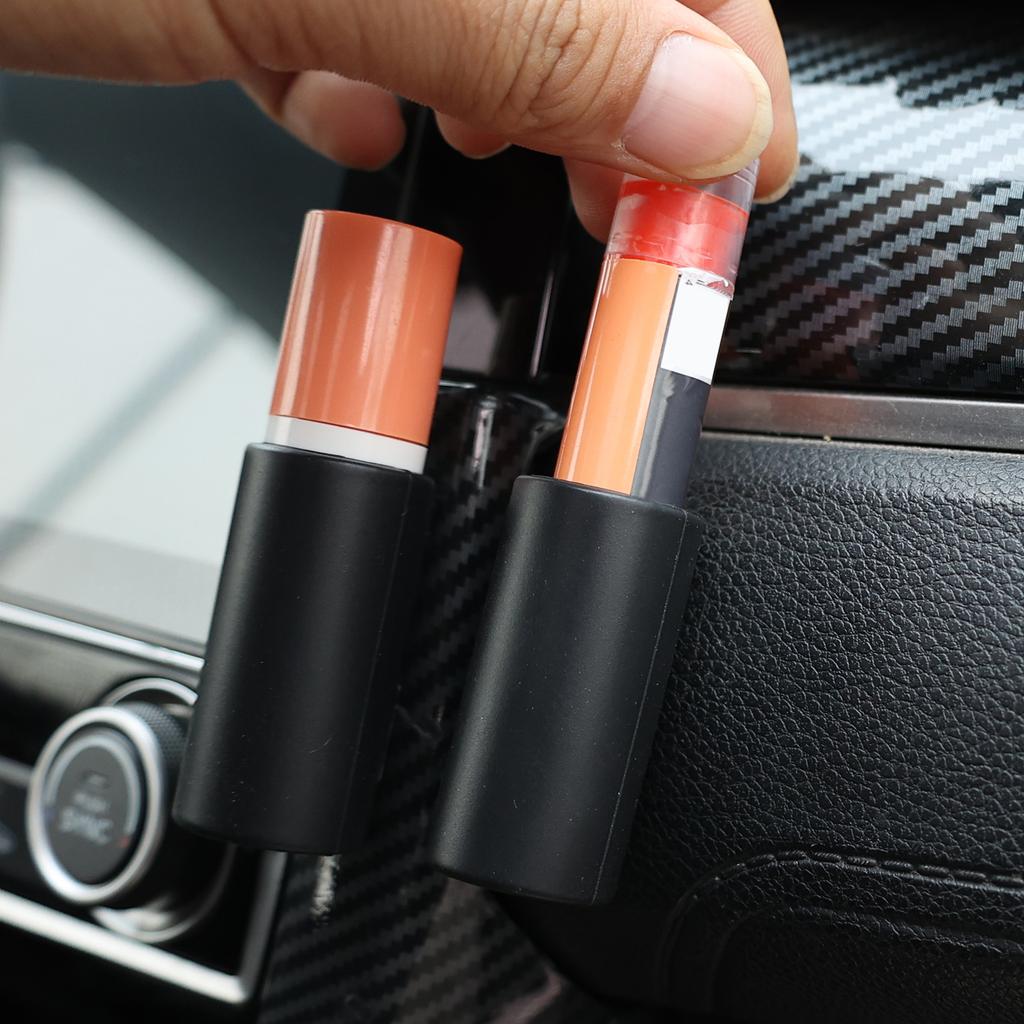 Car Lipstick Holder Portable Silicone Small Item Organiser Dashboard Self-Adhesive Sticker Interior Accessories Mount Unisex