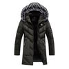 Mannen Effen Katoen Buitenjas Mannen Dikke Fleece Winterjas Mode Bont Capuchon Warme Katoenen Parka Windjack Grote Maat 6XL