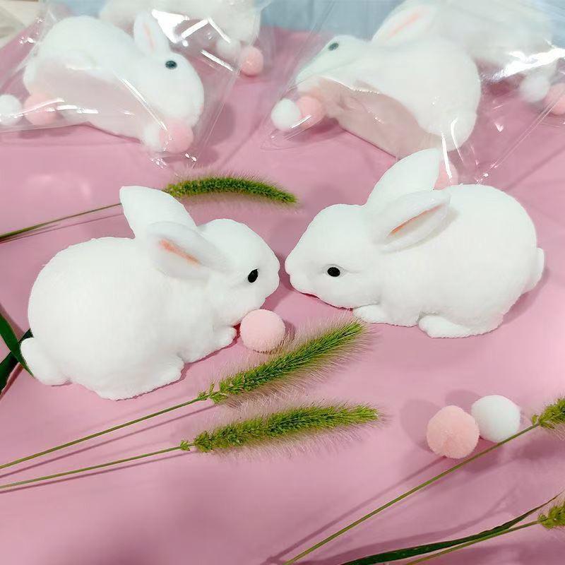 Big White Rabbit Soft Squeeze Toy - Stress Relief for Kids & Students