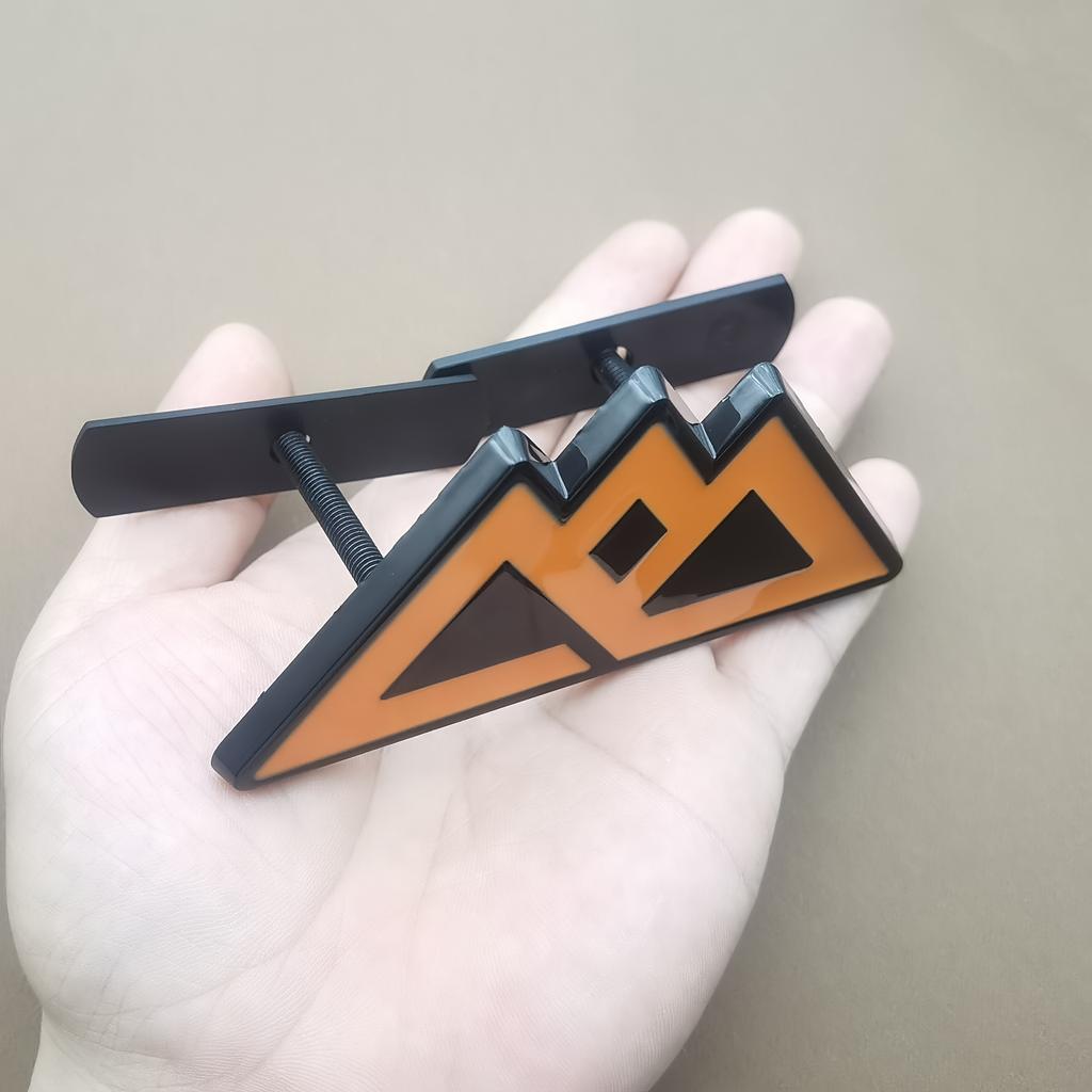 3D Metal Snow Mountain Logo Car Side Fender Rear Trunk Emblem Badge Sticker, Car Front Grill Badge, Car Decoration Additions