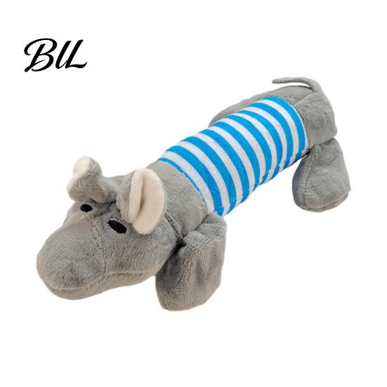 Interactive Dog Toy Plush Animal Squeaky Pig Duck Elephant Chew Pet Hunting Instinct Cute Stuffed Teething for Dogs Puppies Biting Tug-of-War