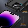 For iPhone 15 Pro Max Case TPU+PC Hidden Card Slot Phone Cover