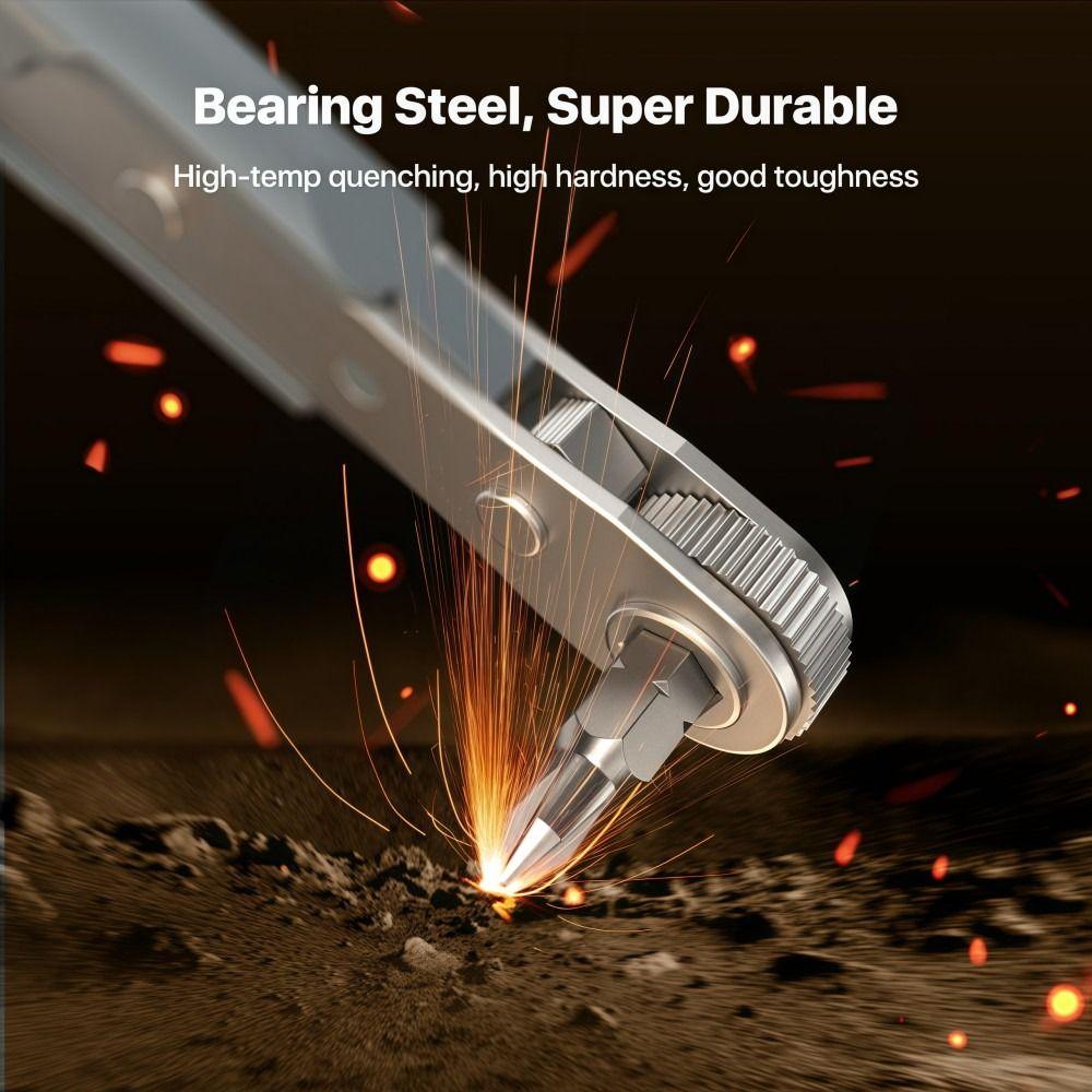 24in1 Ratcheting Screwdriver Set 36-Tooth Right Angle Mini Ratchet Wrench Set Anti-slip Wear-resistant Offset Screwdriver Set