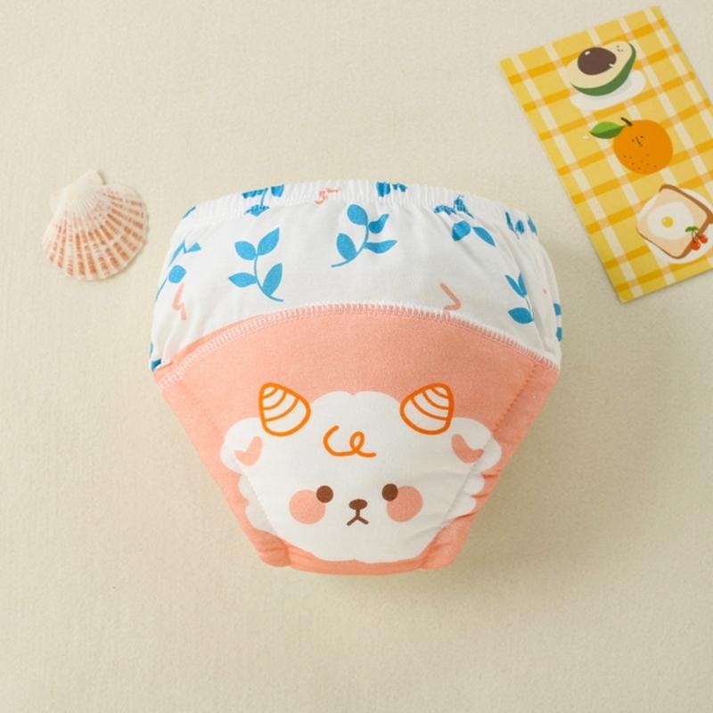 Reusable Cotton Potty Training Underwear Anti Leak Protection Comfortable Washable Toilet Learning Pants For Baby