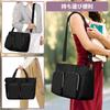 Teamoy Tote Bag, 10 Pockets, A4 Size, D-Ring, and Pen Slot, Large Capacity, Lightweight, Shoulder Bag, Perfect for Commuting, School, or As a