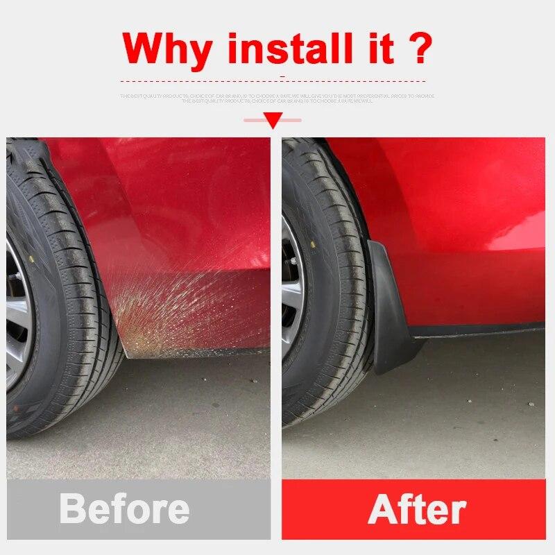 4Pcs/set Car Mudflaps Splash Guards Car Mud Flaps For Mazda 3 Axela   Front & Rear Protector Accessories