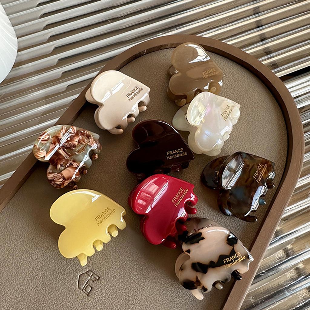 1/5pcs Acetic Acid Hair Claw Creative Heart Shaped Hair Gripper For Women Girls Exquisite Half Tied Hair Clip Hair Accessories