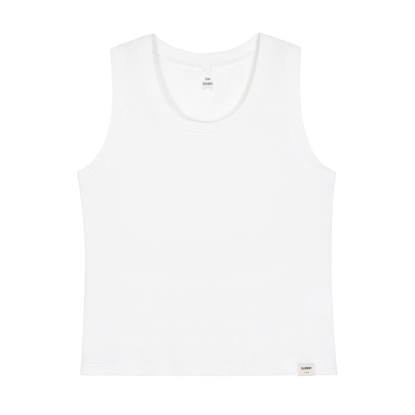 

Women s Plus Size Solid Color Sleeveless Stretchy Camisole Vest 2XL (suitable for 70-80 kg) белый