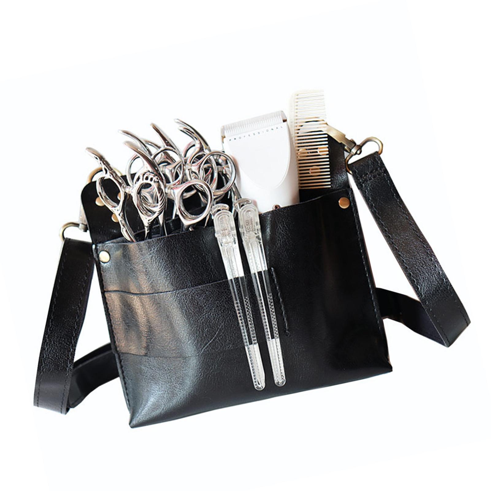 

Сумка для парикмахерских ножниц Сумка на пояс парикмахера 7 слотов Сумка-держатель для ножниц Кожаная сумка для инструментов для ножниц Зажимы для волос Расчески