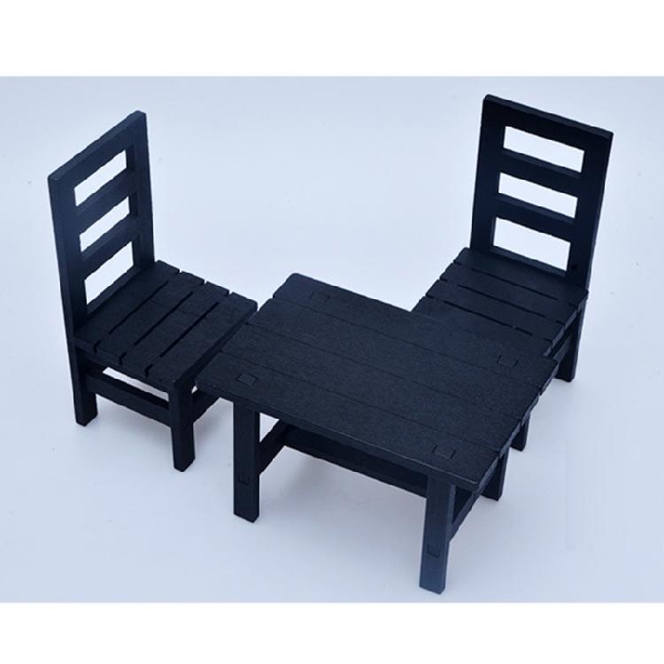 Miniature Kitchen Table And Chairs Set Wooden Dollhouses Furniture For 1/6 Scale Doll Decors
