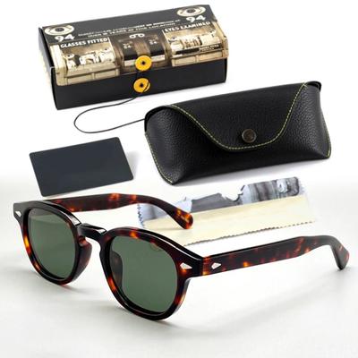 Polarisierte Sonnenbrille Männer Marke Lemtosh Johnny Depp Sonnenbrillenlinse Frau Luxus Vintage Acetat Fahrer Schatten