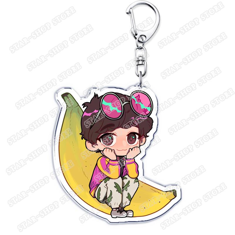 

Popular Anime Banana Keychains for Accessories Jewelry BL Ash Lynx Eiji Okumura Yellow Keyrings Fans Friends Gifts