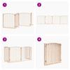 Vidaxl Foldable Dog Gate, With Door, 4 Panels, 320 Cm