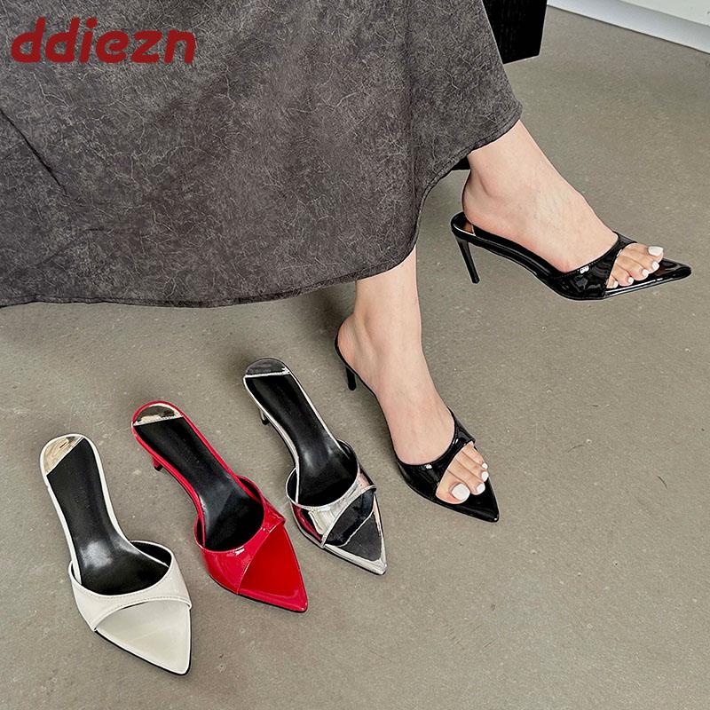Fashion Female Slip On Footwear Sexy Ladies High Heels Pumps Shoes Summer Spring Fashion Pointed Toe Women Thin Heels Shoes