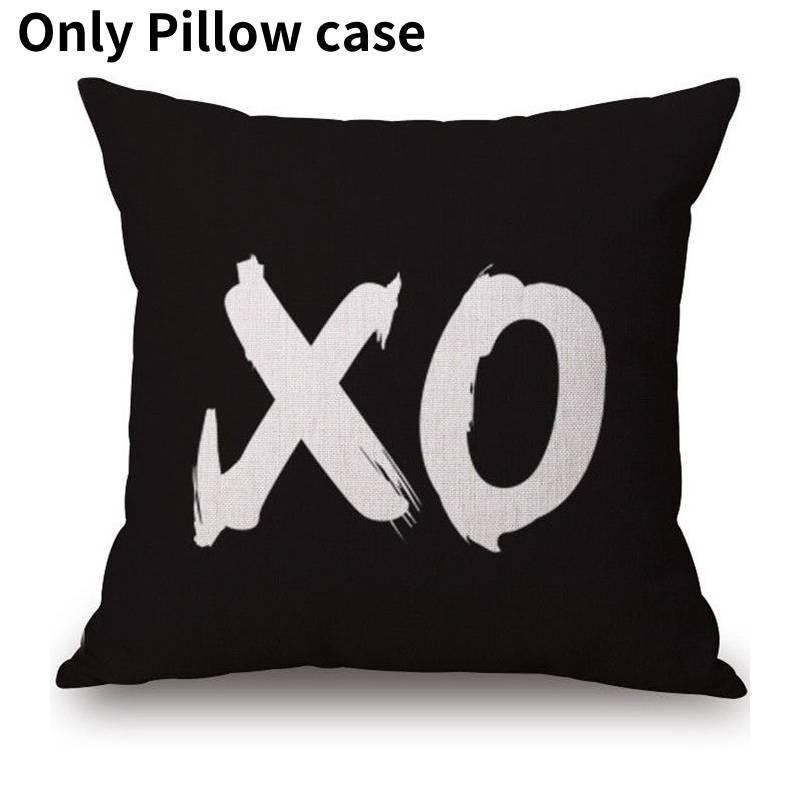Luxurious Nordic Style Black Letter Digital Print Cushion Cover For Home Decor
