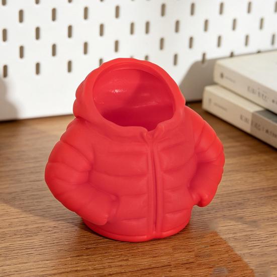 Puffer Jacket Pen Holder, 3D Printed Desk Organizer, Novelty Stationery Holder for Office Home, Creative Gift for Kids Students