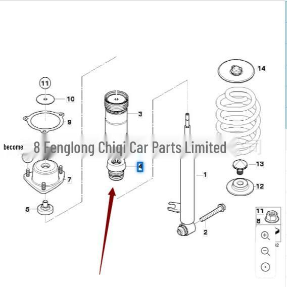 Rear Shock Absorber Buffer Rubber for BMW X5/X6 E70 (Part 33536773236)