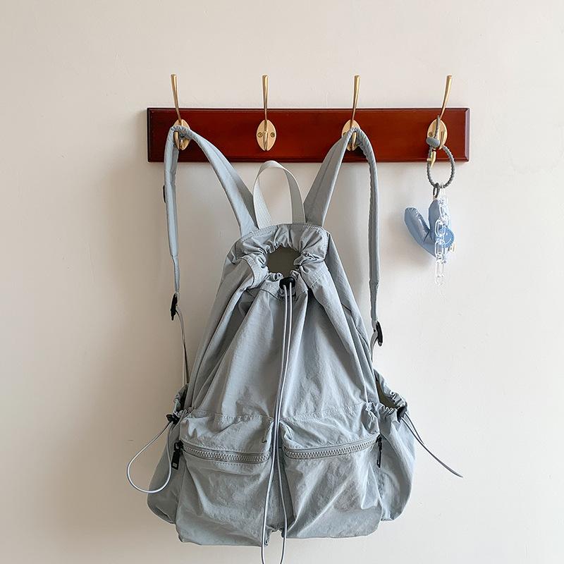 Drawstring Backpack Multi-pocket Large-capacity Schoolbag Lightweight Commuting and Travel Backpack