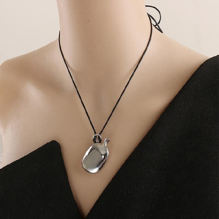 Contemporary Long Necklace Wine Bottle Pendant Necklace Peace Buckle Neck Jewelry Alloy Texture for Various Occasion