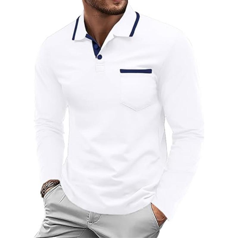 Askdeer Men's Polo Shirts Cotton Short Long Sleeve Polo T-Shirt Classic Casual Soft Golf Tee Shirts with Pocket