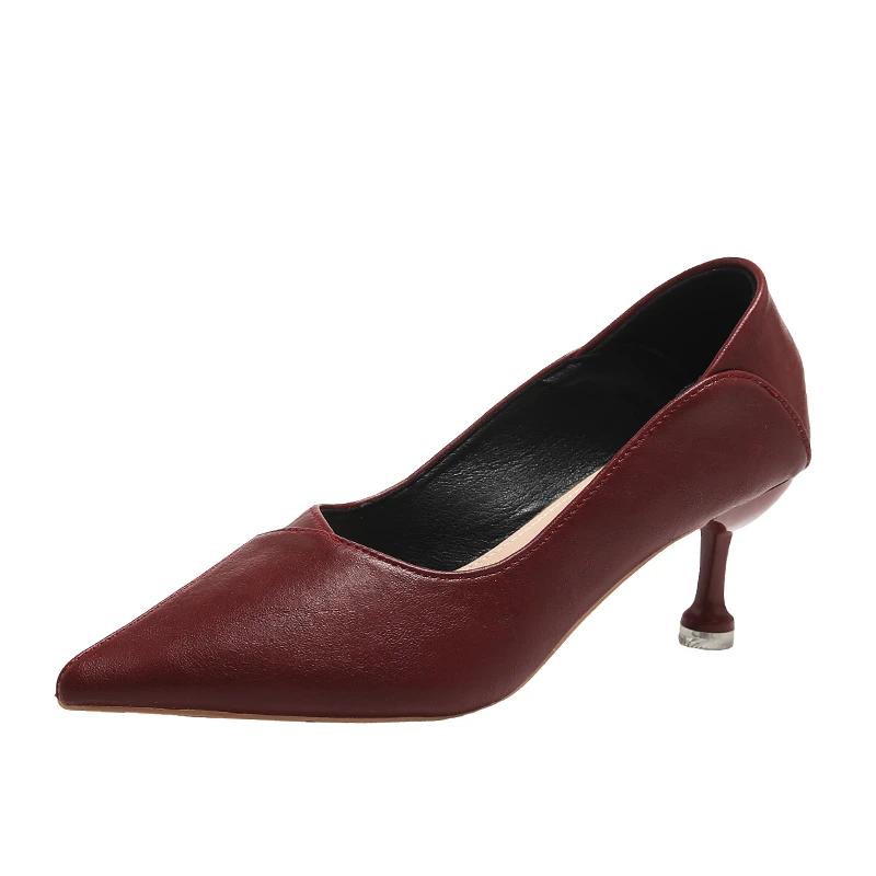 Luxury Pumps Shoes for Women Heeled Woman Medium Heel Stiletto Heels High Sandal  2024 Elegant Brown Small Heel Sexy