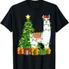 Alpaca Xmas Tree Lighting Santa Alpaca Christmas T-Shirt