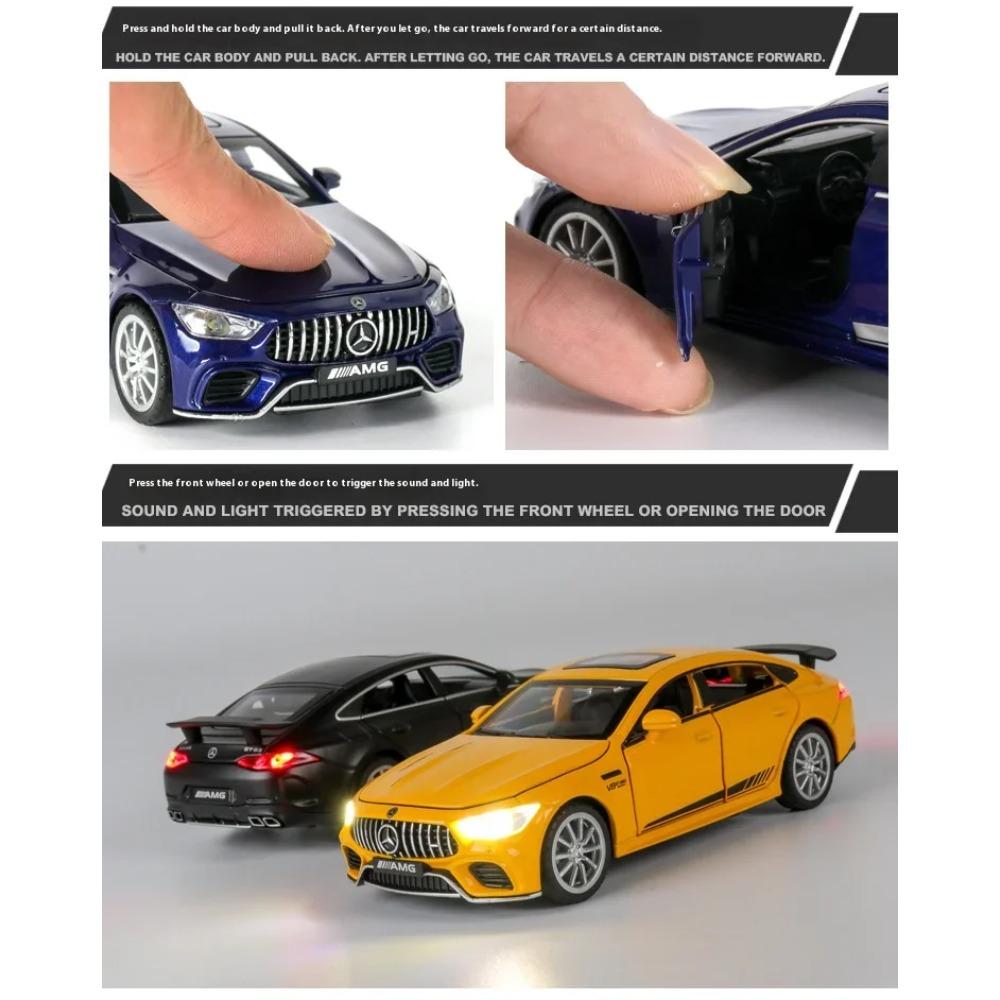 1/32 Mercedes Benz AMG GT63 Sportwagen Legierung Diecast Automodell Sound Licht Rückzug Spielzeug Ornamente Geschenk für Kinder Sammeln