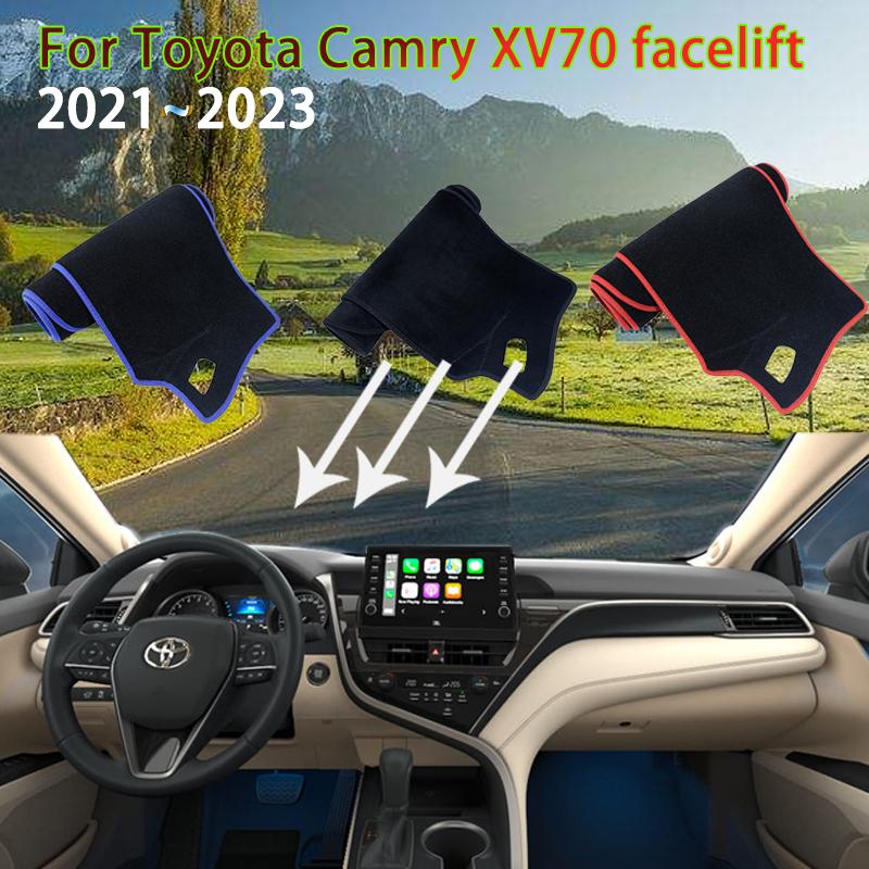 Dashboard Cover Pad for Toyota Camry XV70 70 Facelift    Auto Anti-dirty Rugs Mat Sunshade Carpet Car Accessories