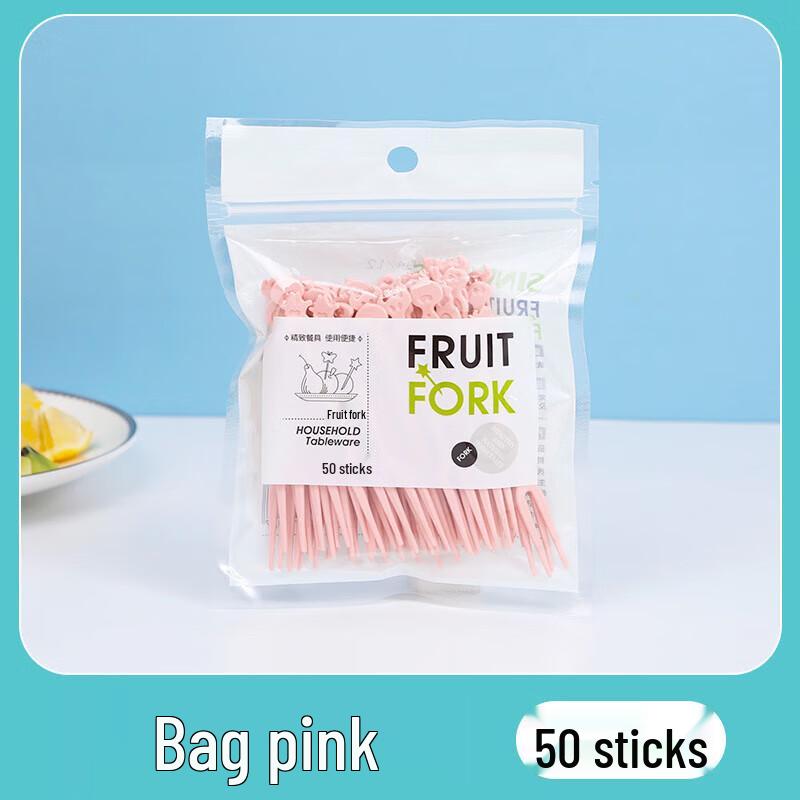 Pabei Jednorazowe 2-zębne Plastikowe Widelczyki do Ciasta i Owoców