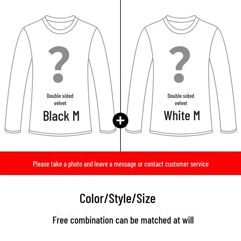 Men's Plush Double-Sided Long-Sleeve Thermal Base Layer Top