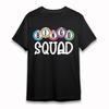 Women's Classic T-Shirt Bingo Squad Lettering Tee Short Oversize Cotton Black