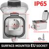 IP65 Waterproof Outdoor Electrical Box- Universal Mounting (Surface/Flush) Junction Box for Bathroom, Kitchen, Weatherproof DIY