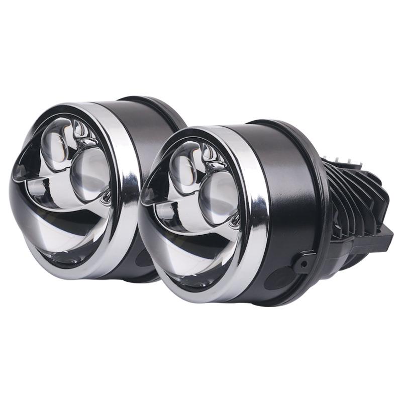 SANVI 3" LED Dual-Eye Fog Light Lens 50W 5500K High/Low Beam Upgrade
