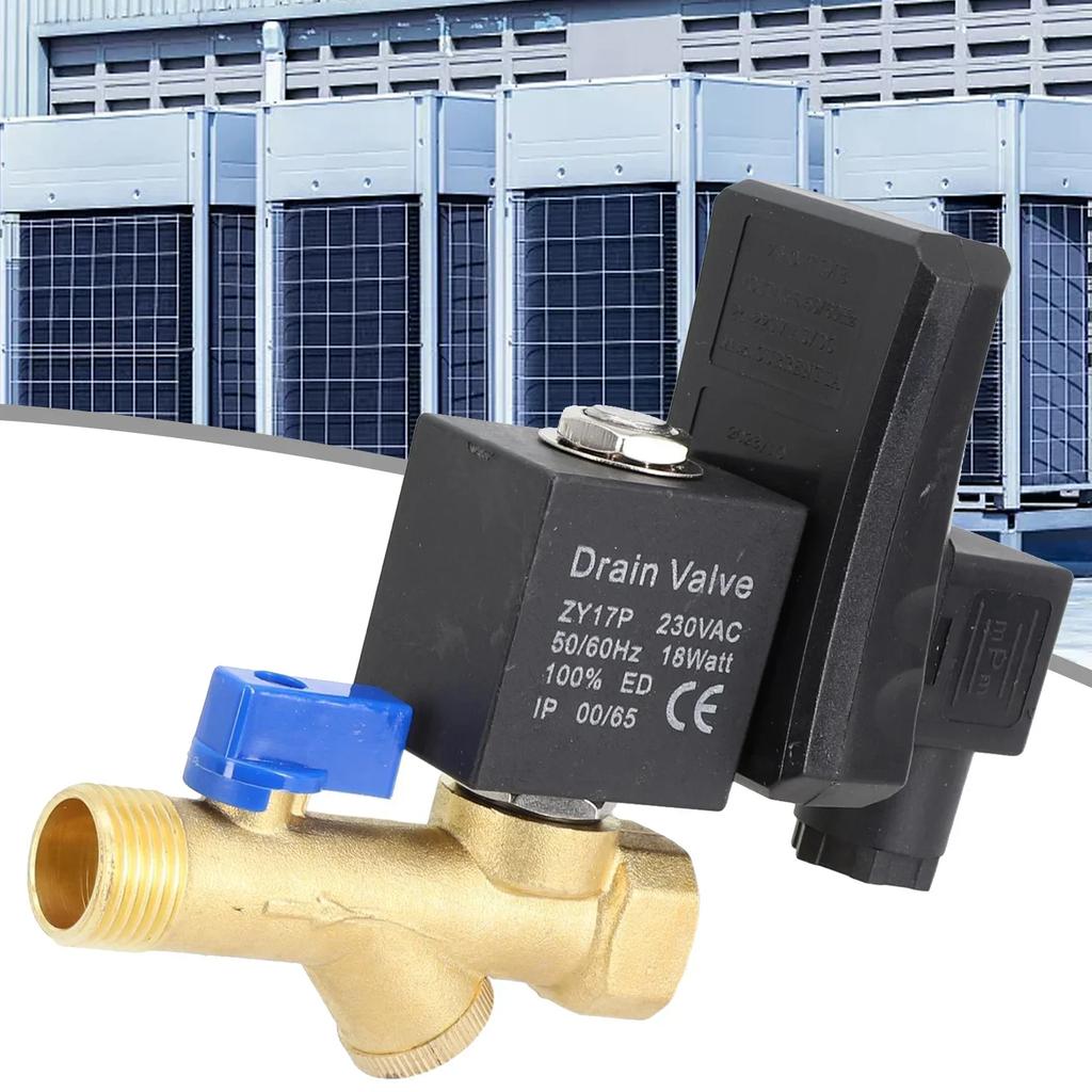 Compact Size AC220V Electronic Timed 2 way Air Compressor Gas Tank Drain Valve with 4mA Maximum Current Consumption