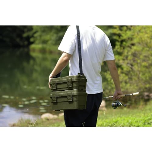 RISU S-6 Toolbox, Trunk Cargo, Stack Cargo, Approx. 6L, Black, Made in Japan, Waterproof, Outdoor Storage, Camping, GHON188