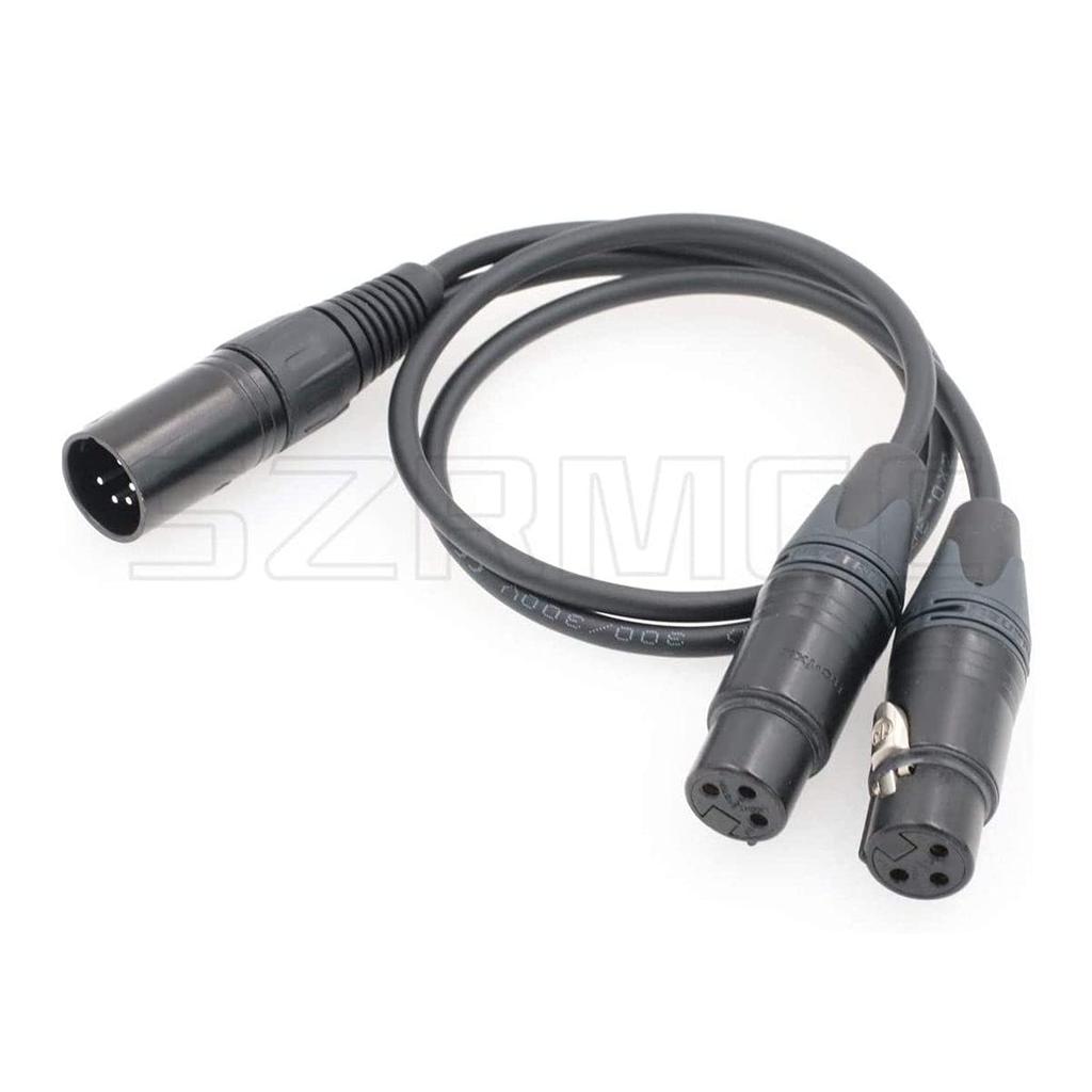 SZRMCC Dvoukanálový XLR 3-pinový samice na XLR 5-pinový samec audio vstupní kabel pro kameru Arri Alexa XT SXTAmira